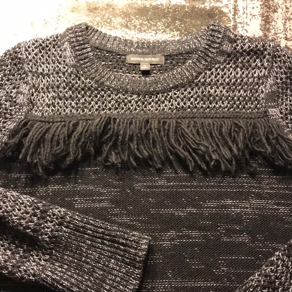 Banana Republic Fringe Sweater Wool Blend - Picture 2 of 8